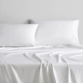 1000TC Hotel Weight Luxury Cotton Sateen Sheet Set SNOW by Sheridan
