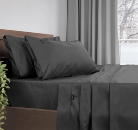 1000THC Cotton Rich Sheet Set Range Charcoal