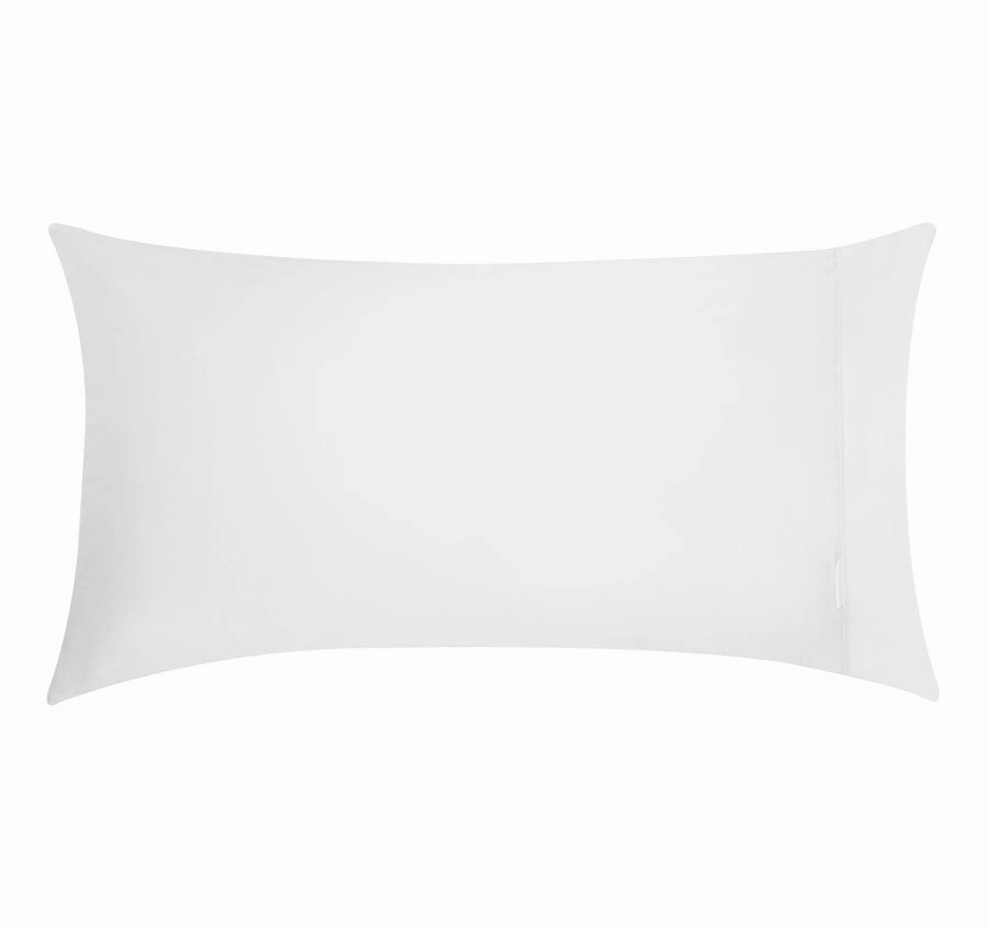 250THC Poly Cotton Percale King Pillowcase Pair White