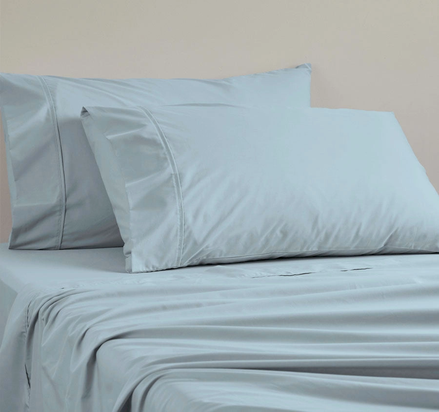 250THC Poly Cotton Percale Mega Sheet Set Range Chambray