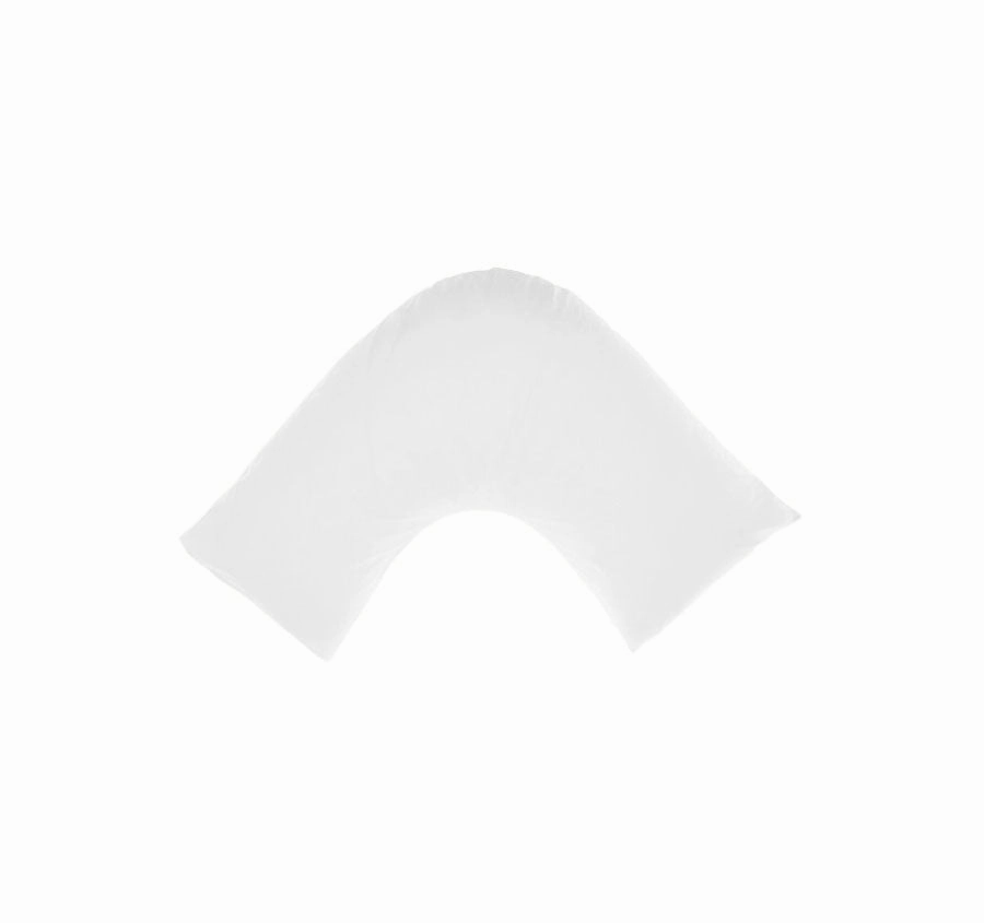 250THC Poly Cotton Percale V-Shape Pillowcase White