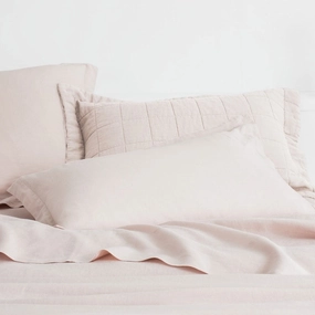 Abbotson Blush Quilted Pillow Sham by Sheridan