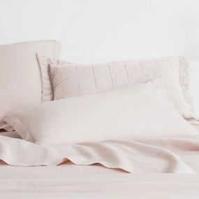 Abbotson Blush Quilted Pillow Sham by Sheridan