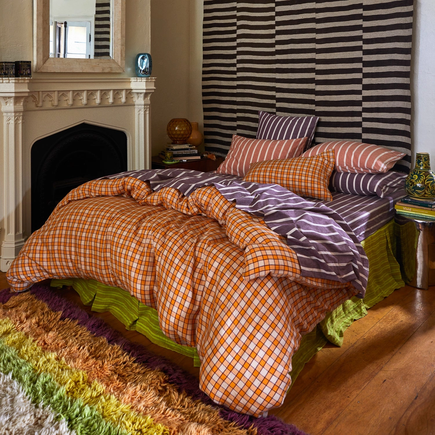 Abrielle Cotton Euro Pillowcase Set - Mahogany