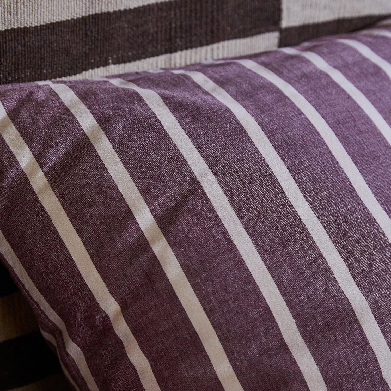 Abrielle Cotton Euro Pillowcase Set - Mahogany