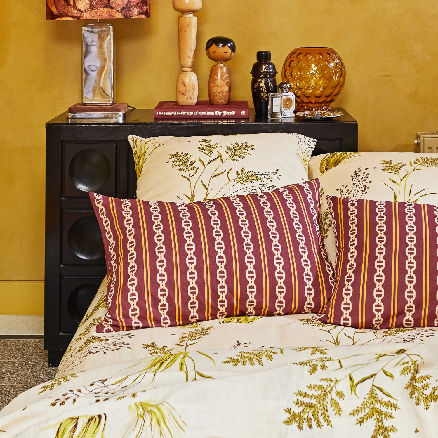 Acadia Cotton Pillowcase Set - Mahogany
