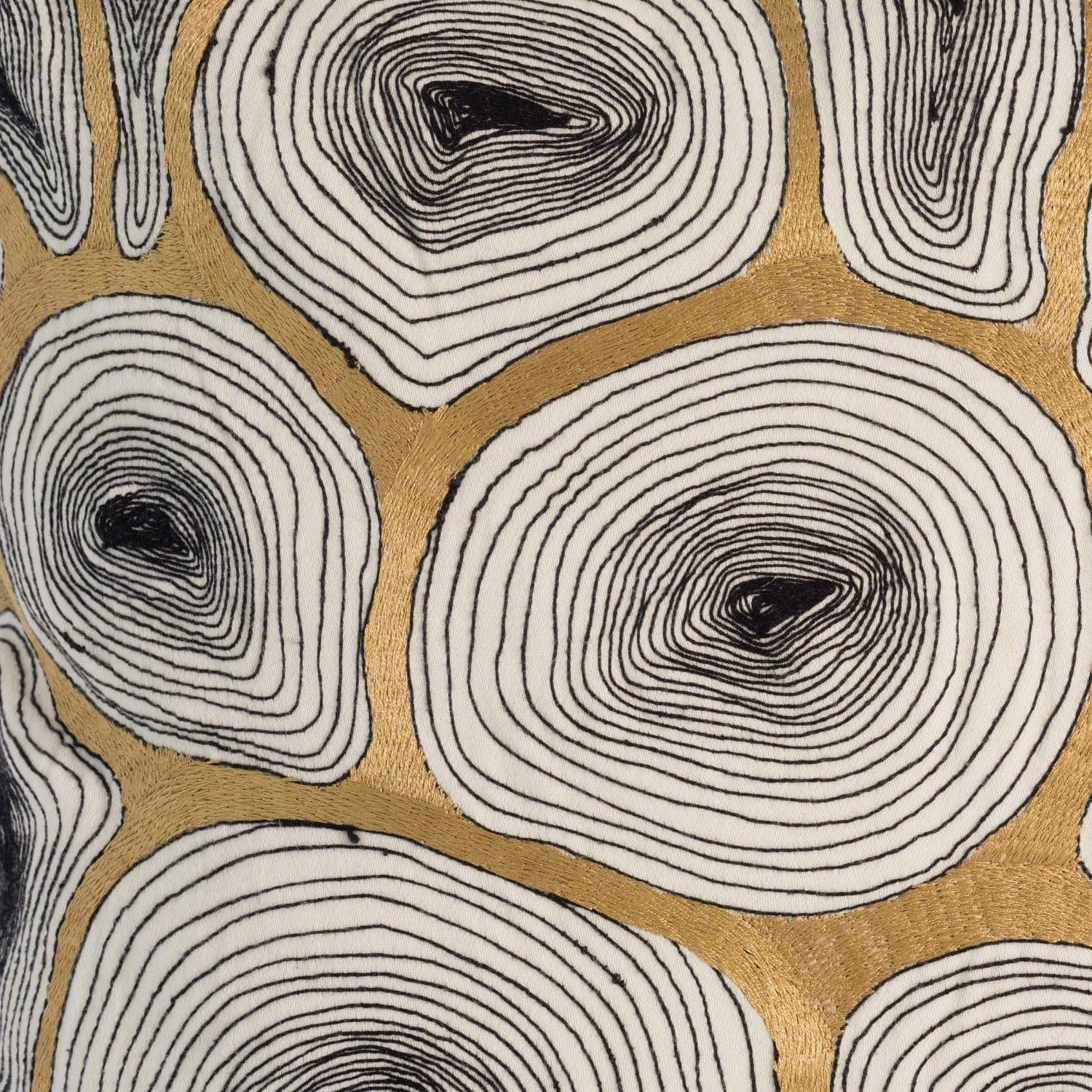 Agate Pillow - Black/Gold