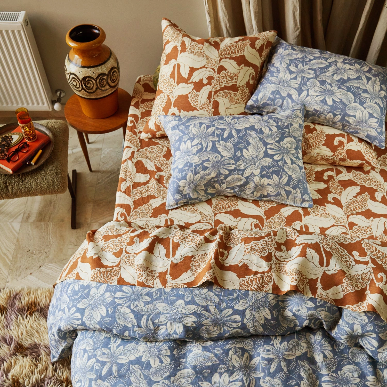 Amrita Linen Pillowcase Set - Smoke
