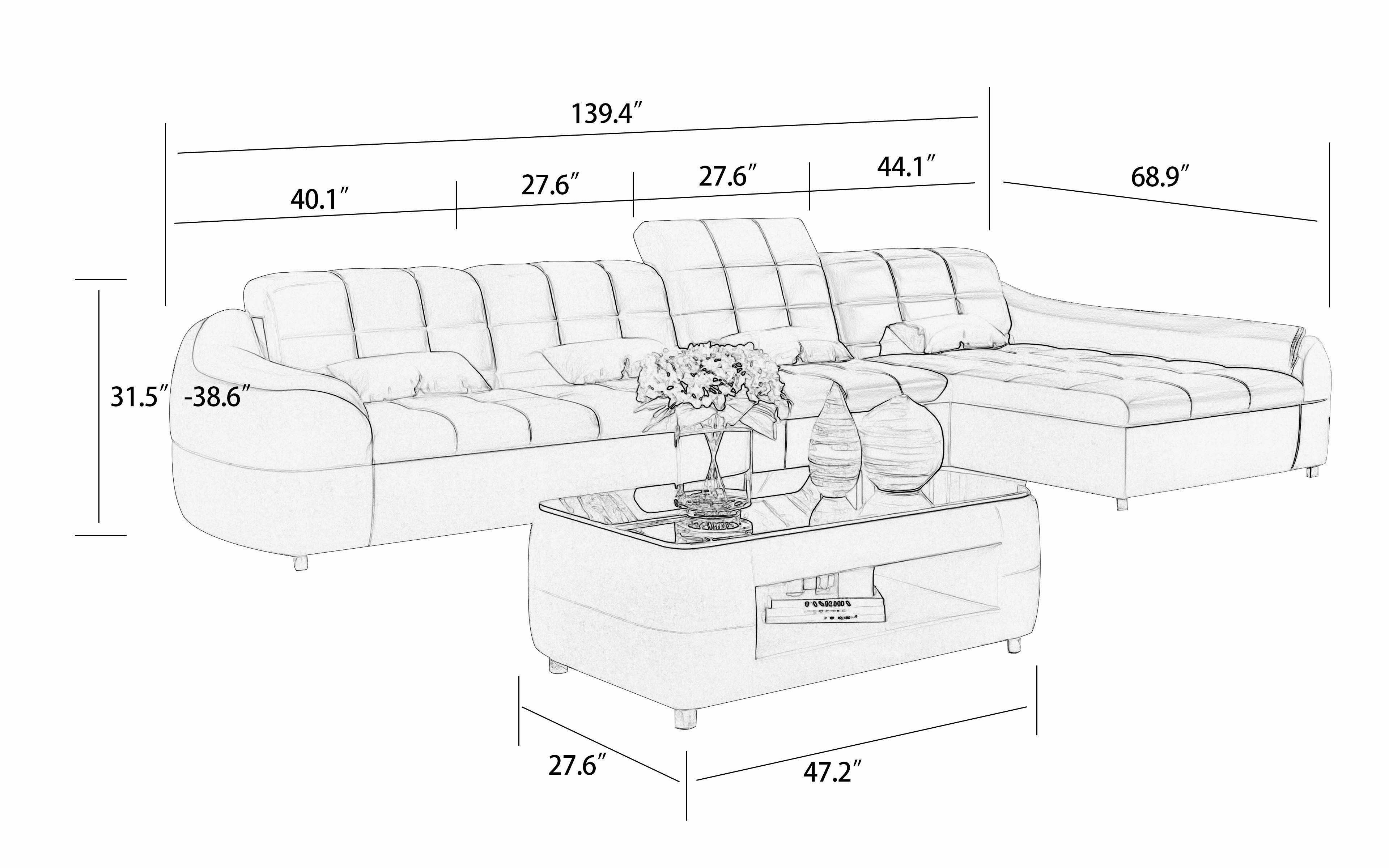Aumin Small Leather Sectional with Chaise