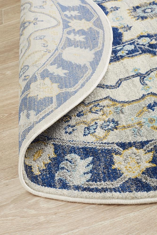 Babylon 201 Round Rug (Navy) by Rug Culture