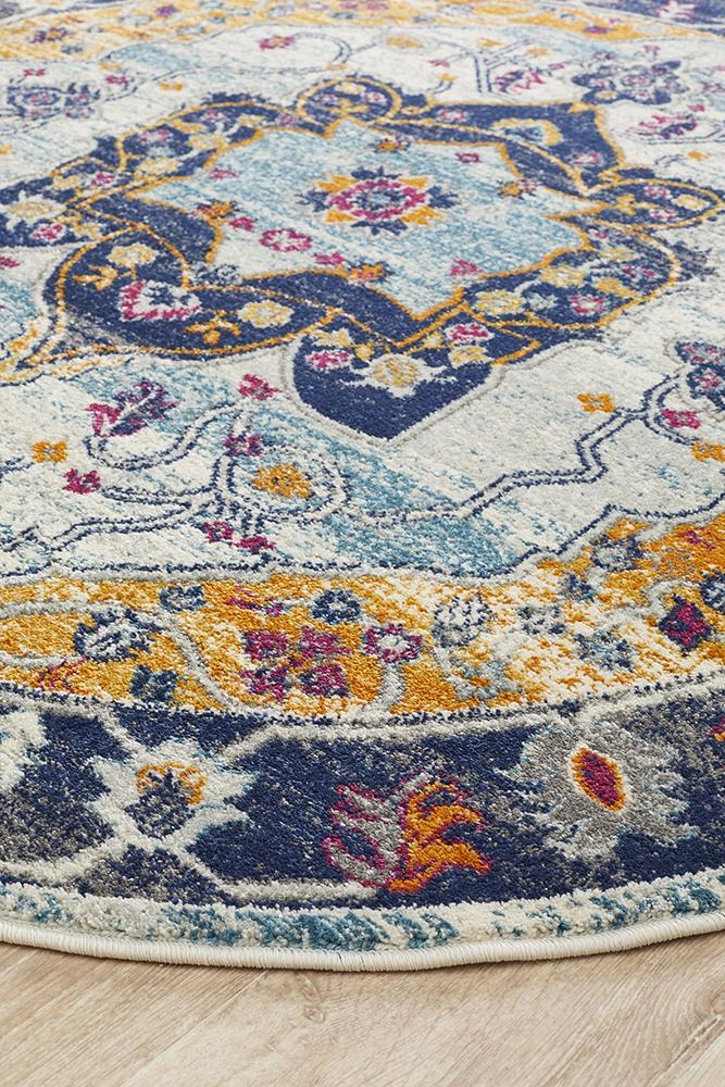 Babylon 201 Round Rug (Rust) by Rug Culture