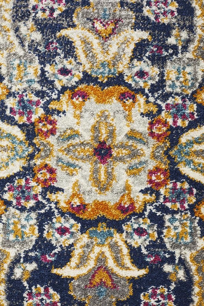 Babylon 202 Round Rug (White) by Rug Culture