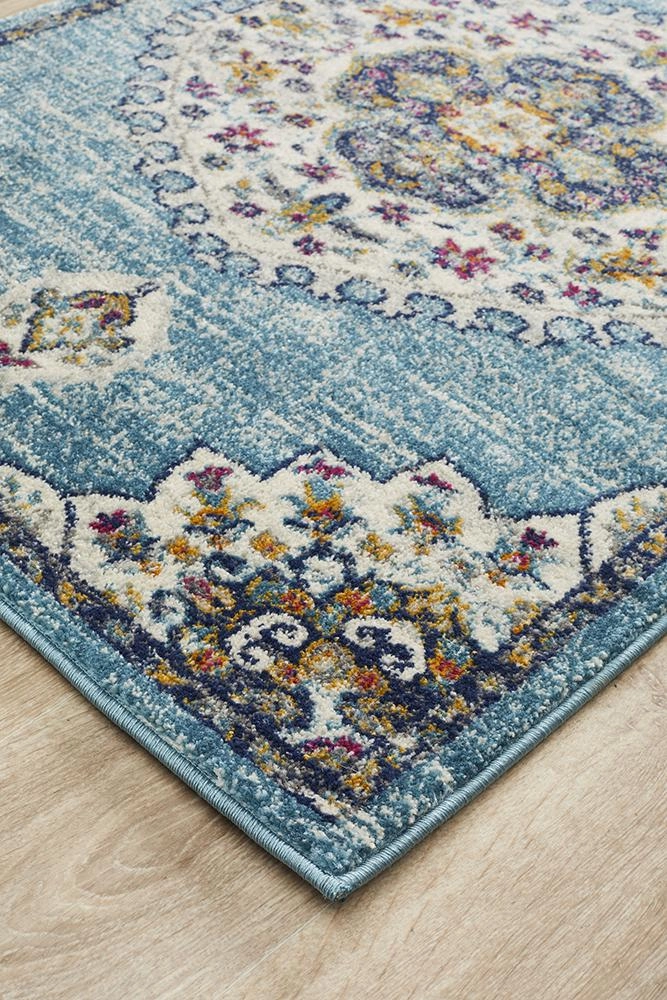 Babylon 202 Runner Rug (Blue) by Rug Culture