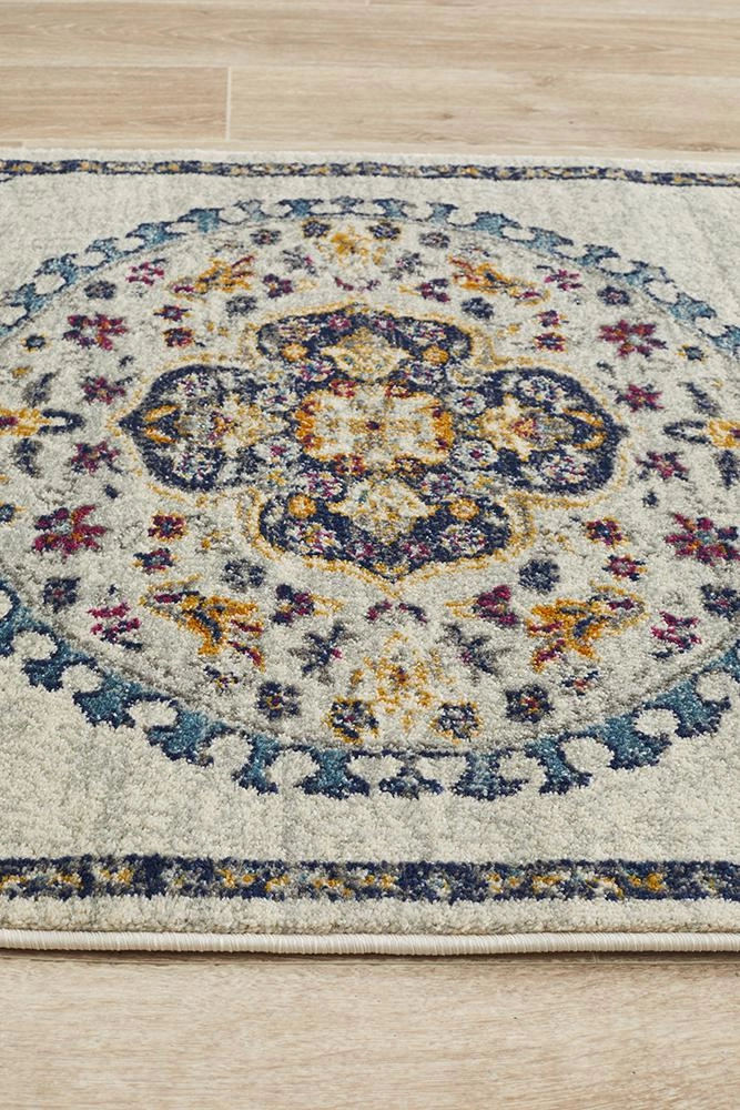 Babylon 202 Runner Rug (White) by Rug Culture