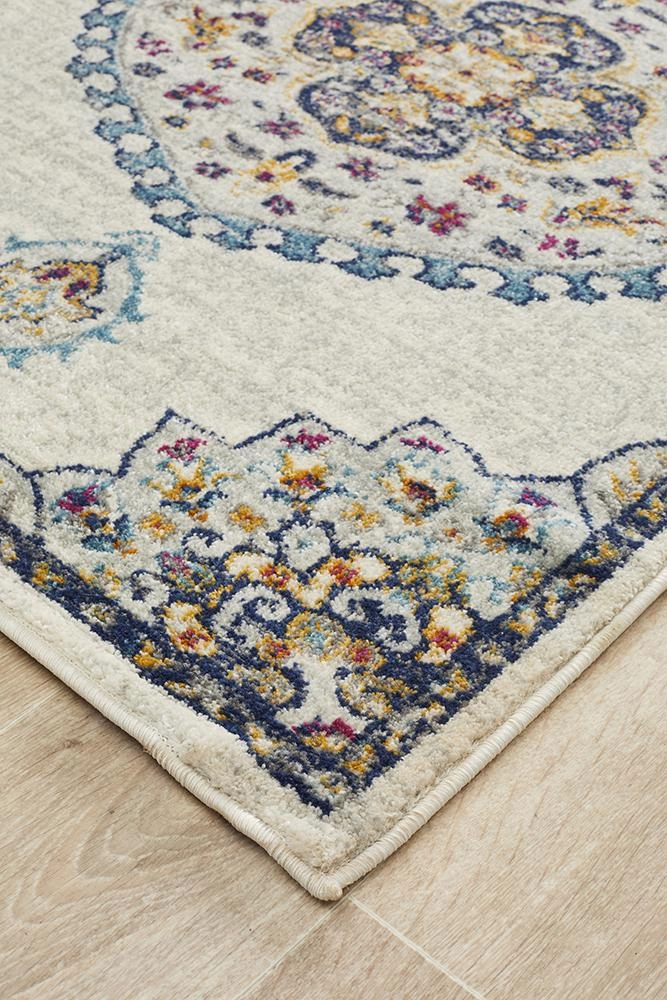 Babylon 202 Runner Rug (White) by Rug Culture