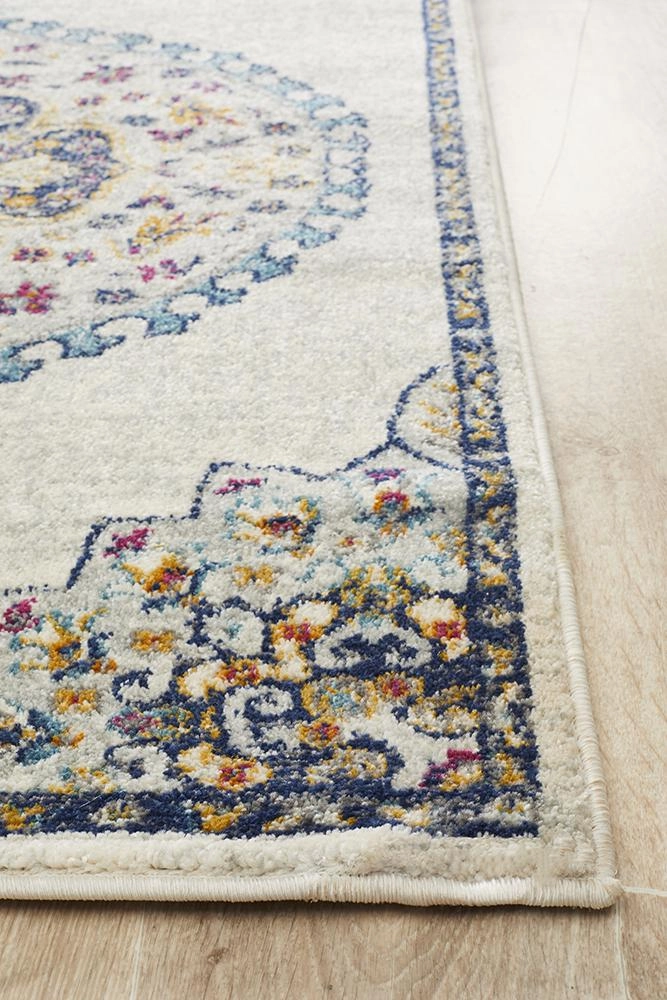 Babylon 202 Runner Rug (White) by Rug Culture