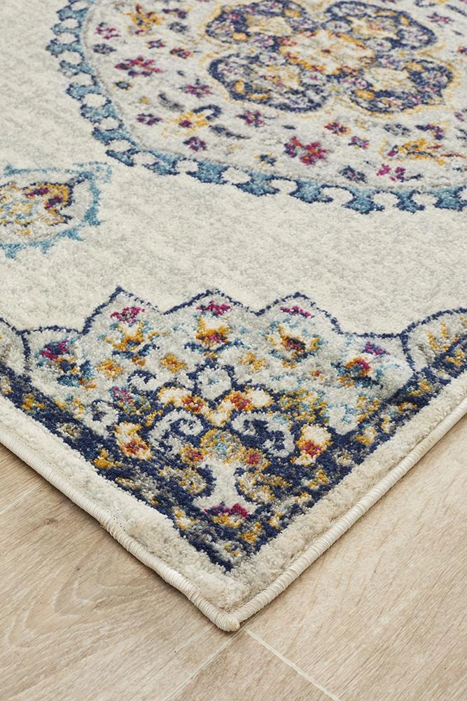 Babylon 202 Runner Rug (White) by Rug Culture