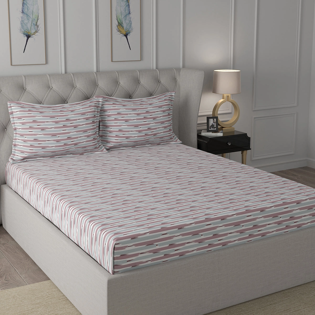 Backyard Patio Astra Printed Bed Sheet with Pillow Case