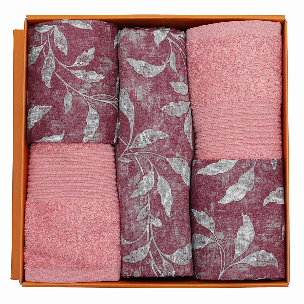 Backyard Patio Rustic Leaf Bed Bath Set Red