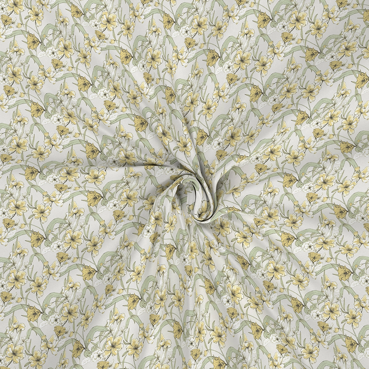 Backyard Patio Valencia Printed 100%Cotton Yellow Bed Sheet with Pillow Case