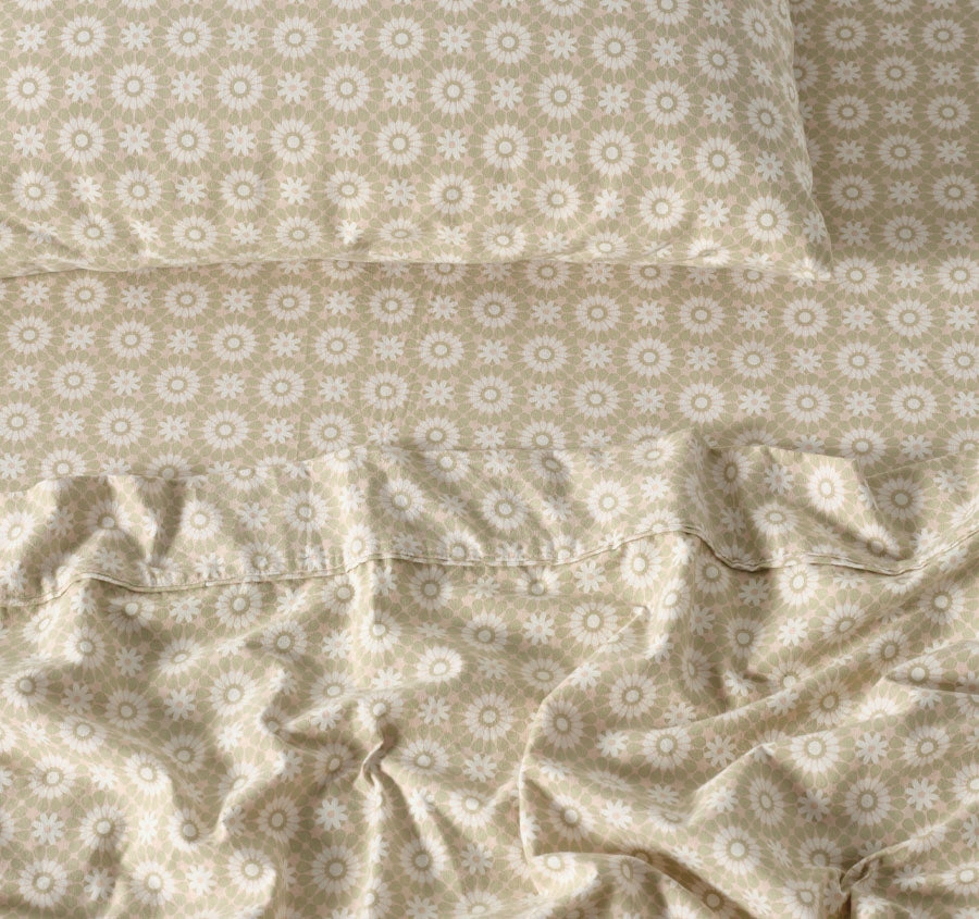 Benina Printed Flannelette Cotton Mega Sheet Set Range