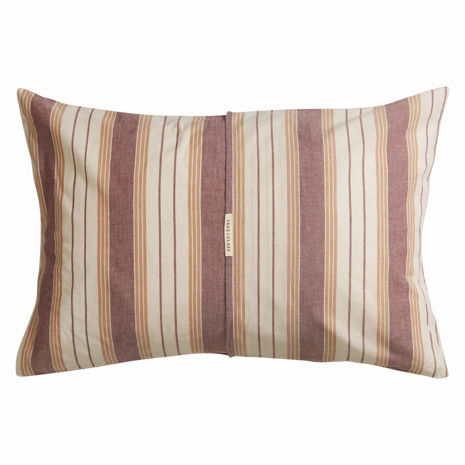 Brigitte Cotton Pillowcase Set - Mahogany
