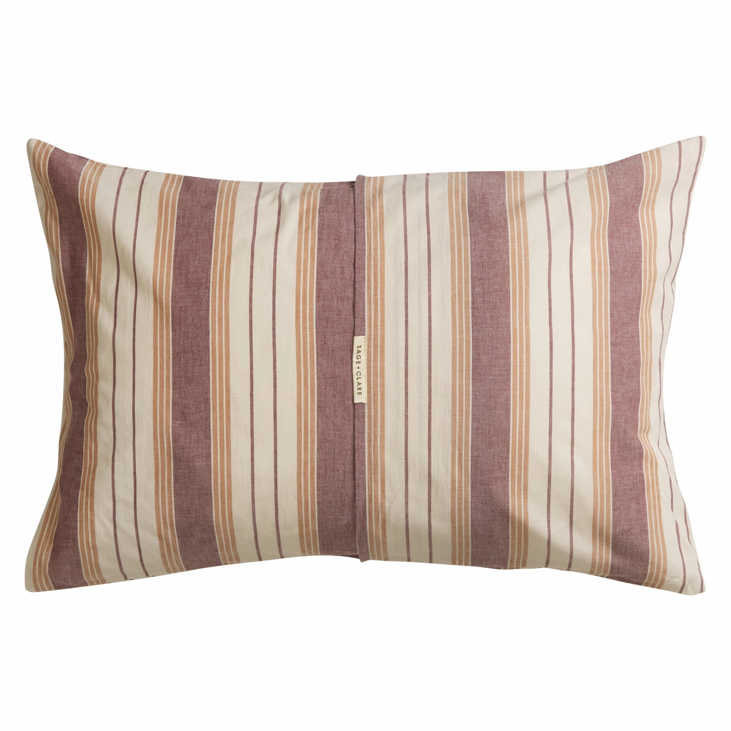 Brigitte Cotton Pillowcase Set - Mahogany