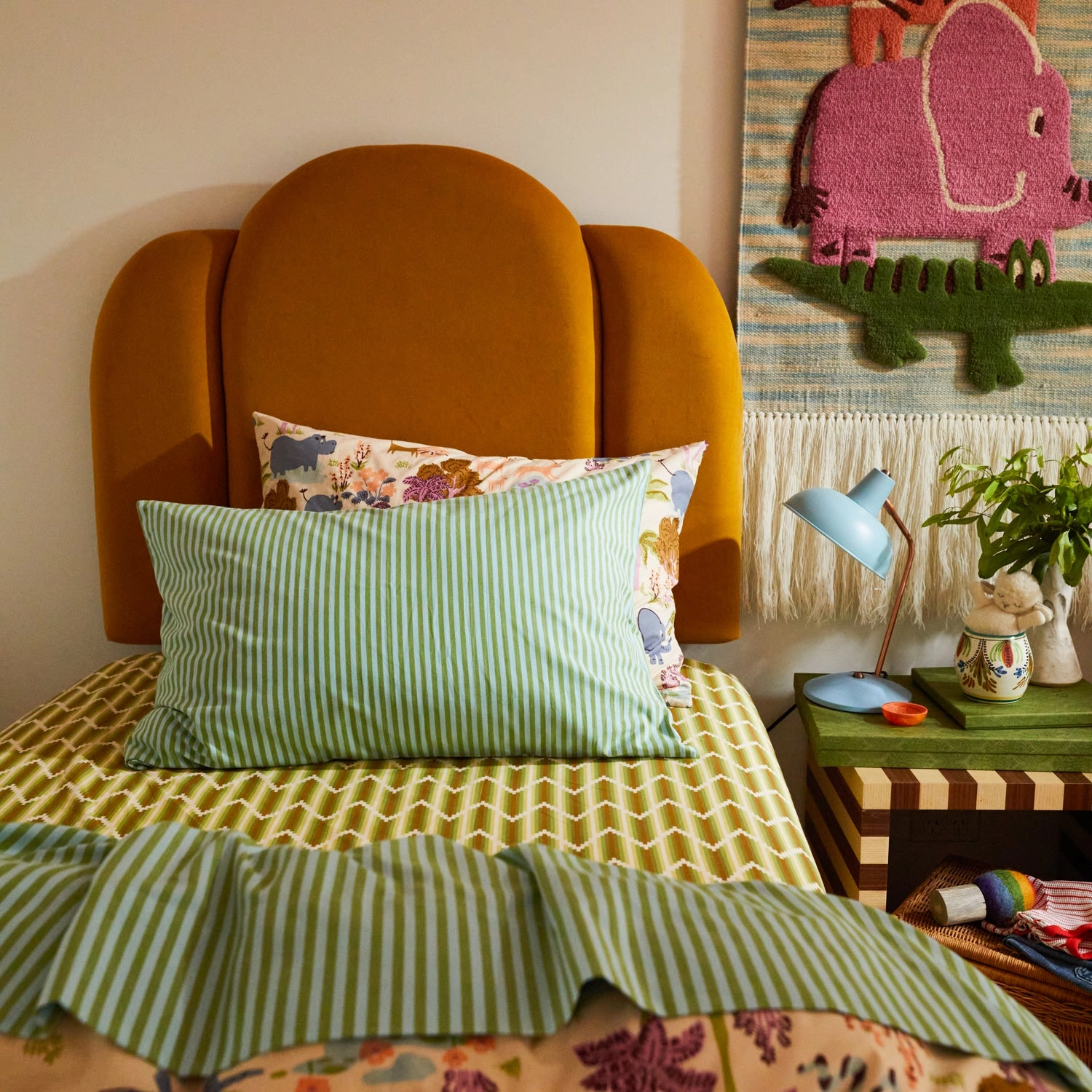 Bundi Cotton Pillowcase Set - Palm