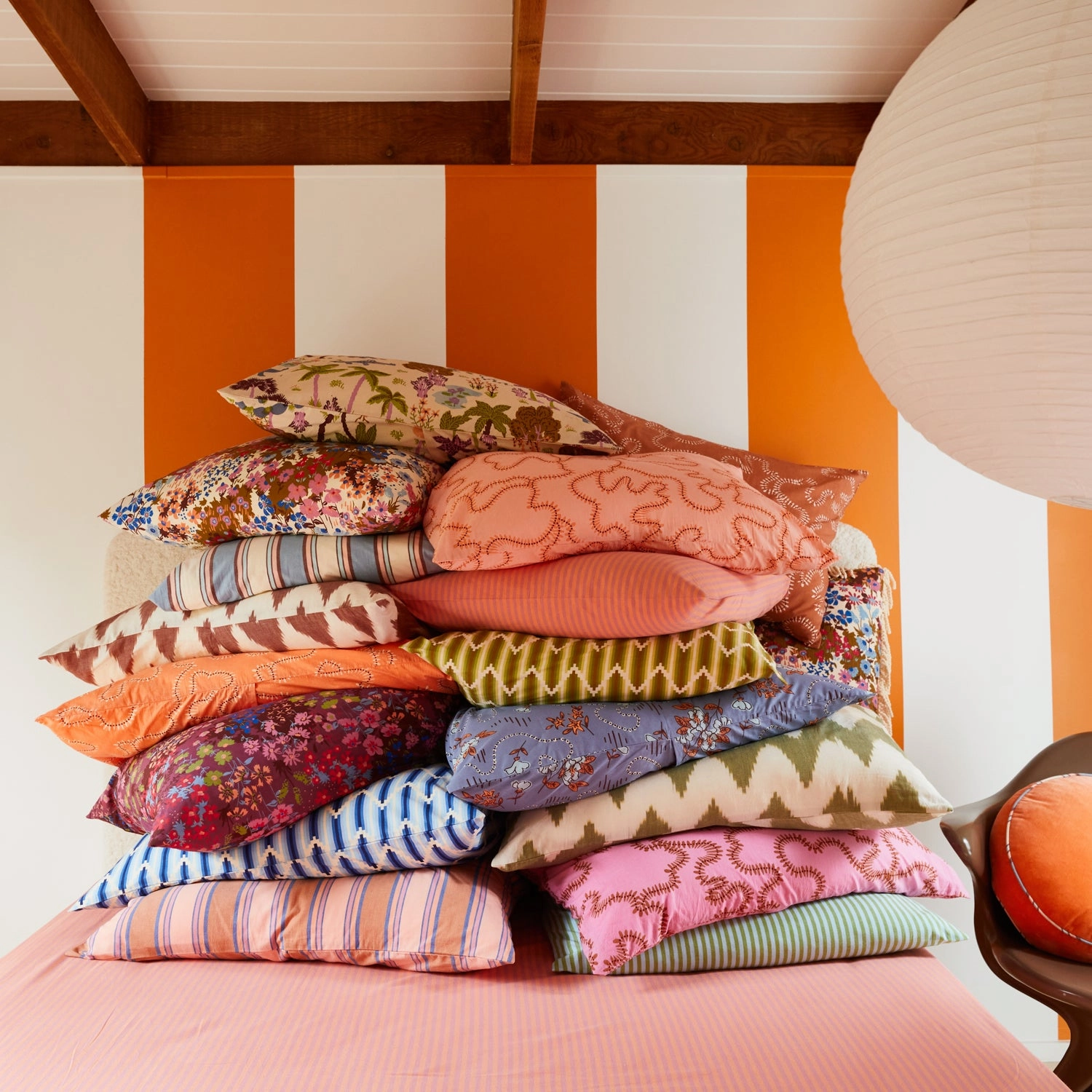 Bundi Cotton Pillowcase Set - Rosewater