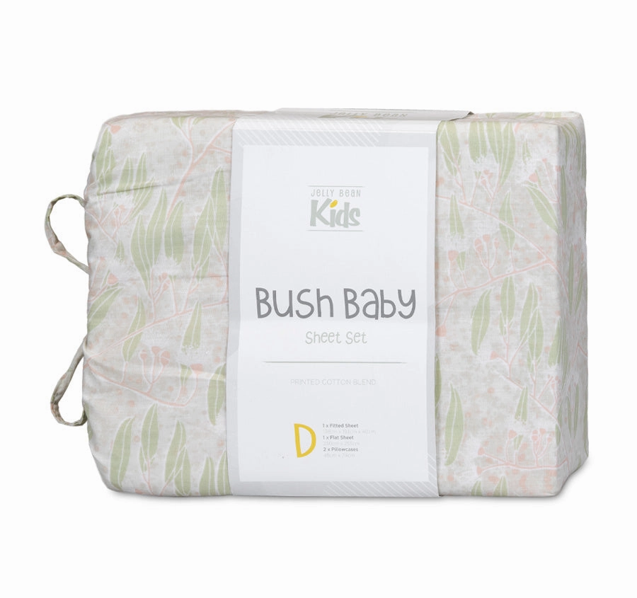 Bush Baby Sheet Set Range Eucalyptus