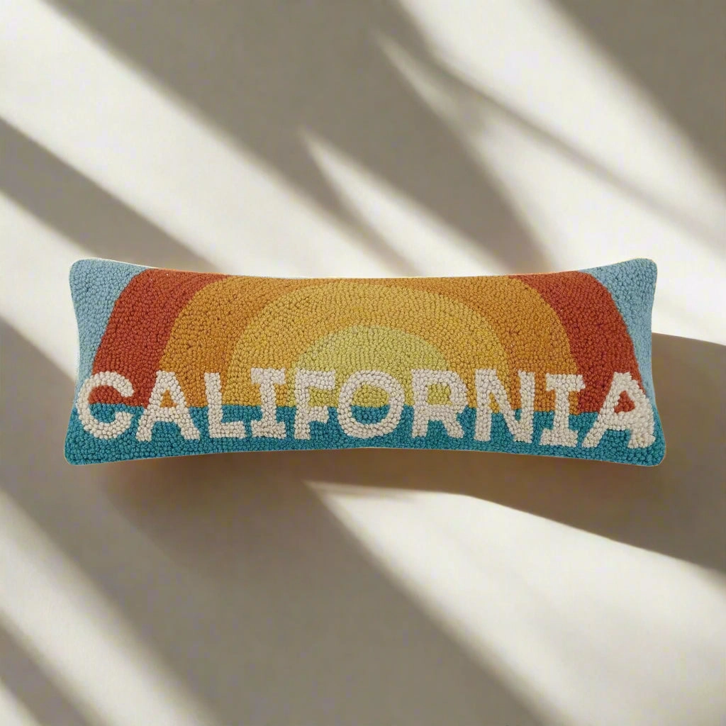 California Rainbow Hook Pillow