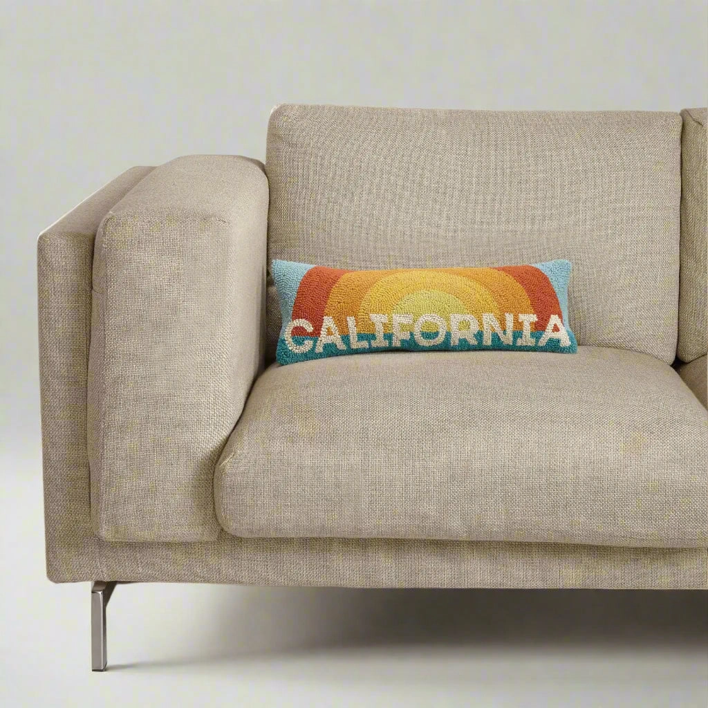 California Rainbow Hook Pillow