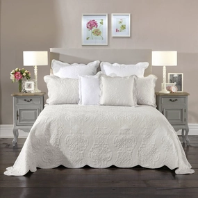 Candace Silver Bedspread Set by Bianca