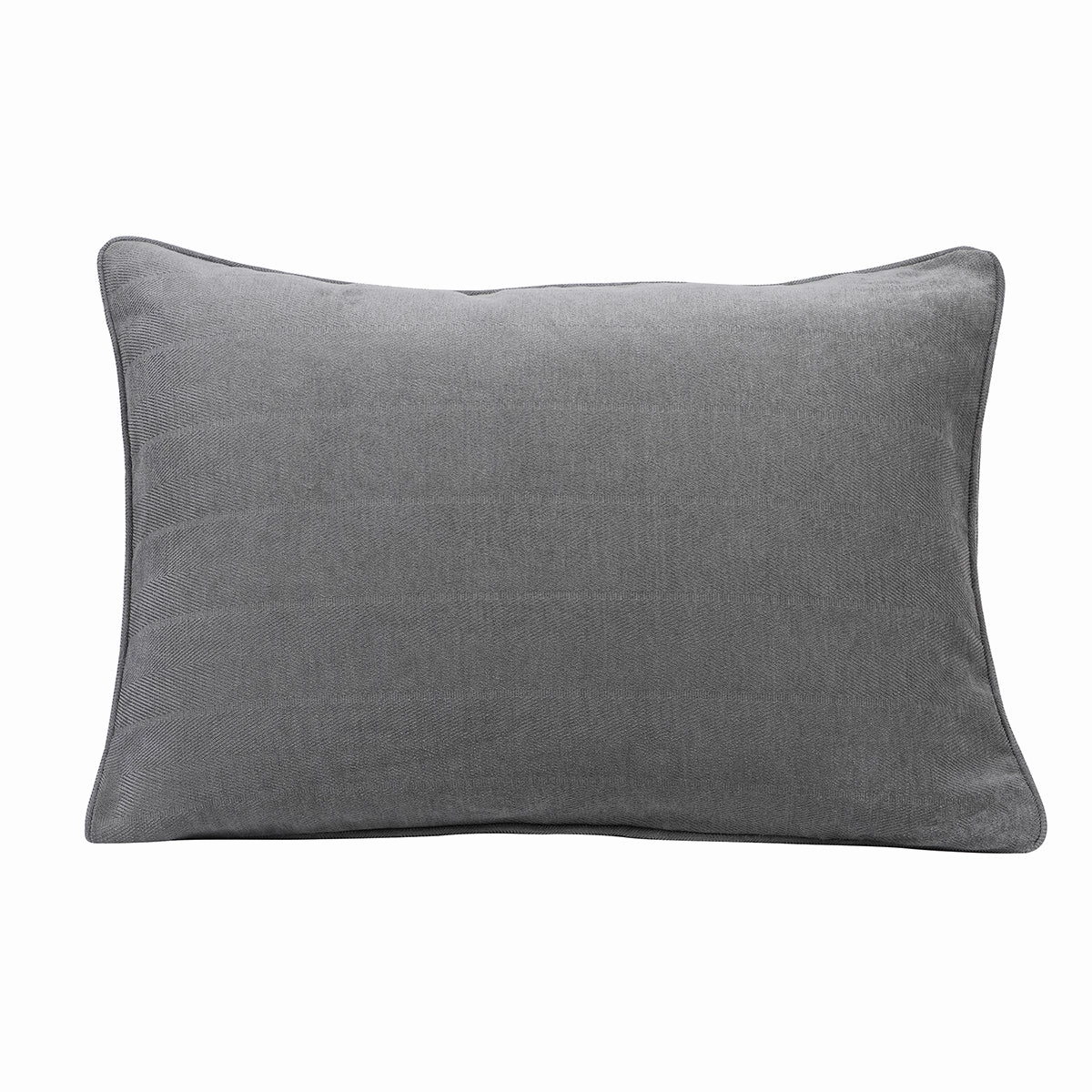 Caroline Woven Herringbone Pattern Beige 2PC Pillow Sham Set