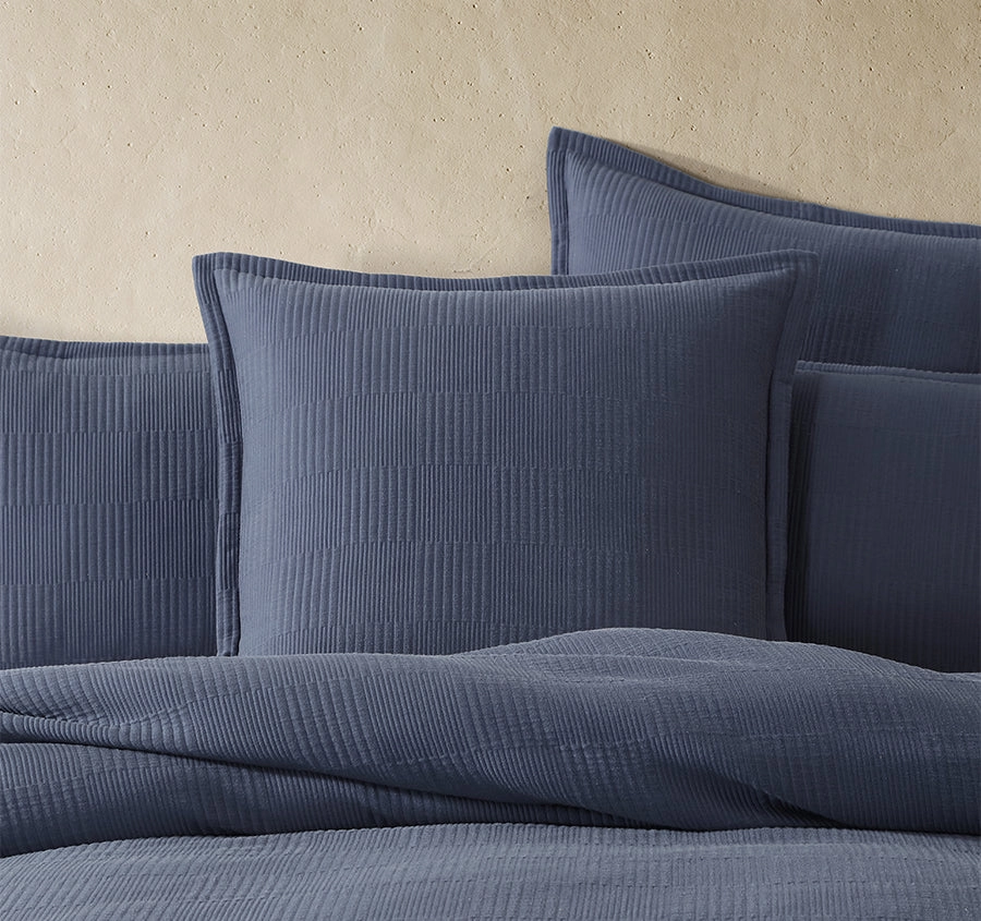 Caspian European Pillowcase Indigo
