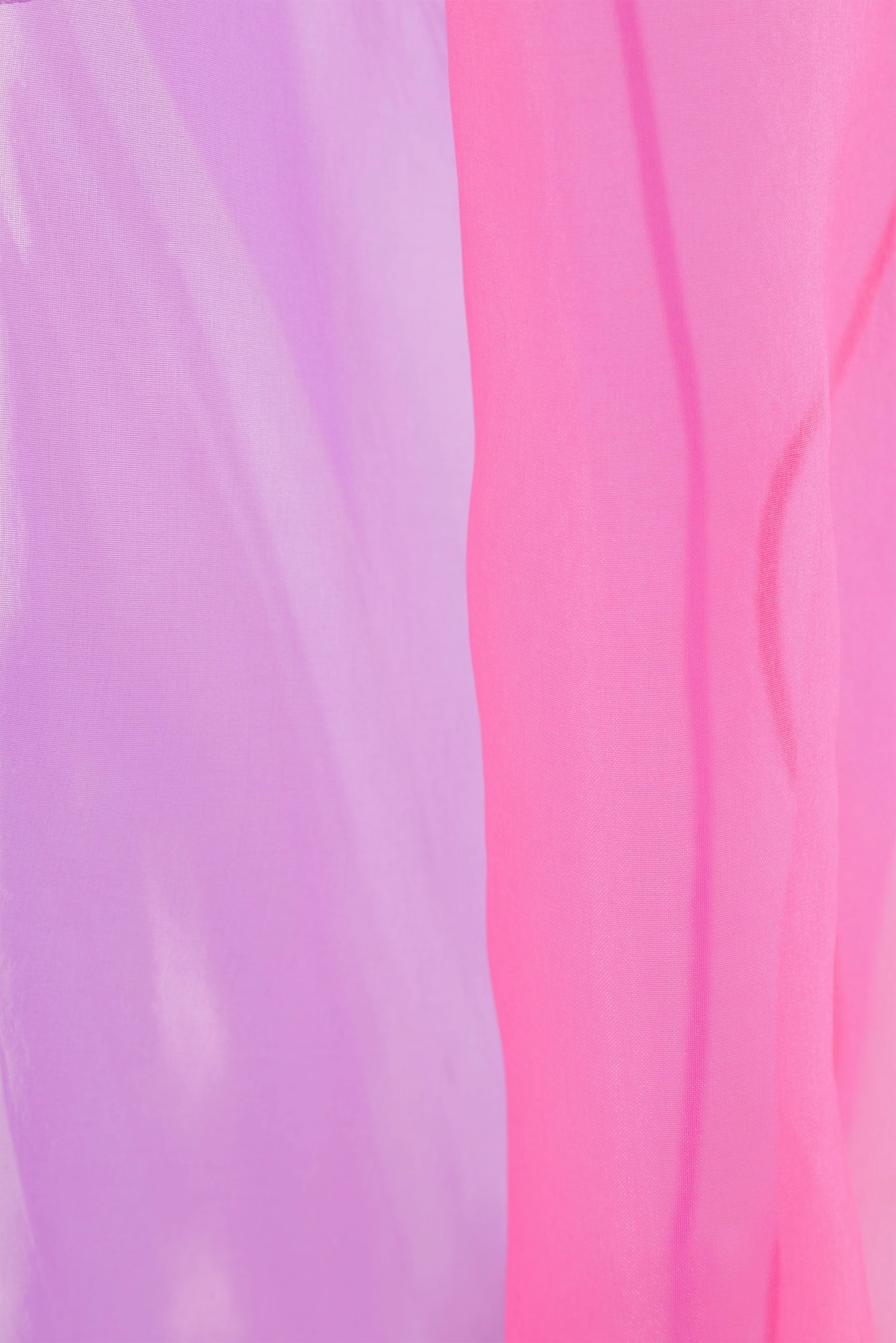 color-block organza shirt
