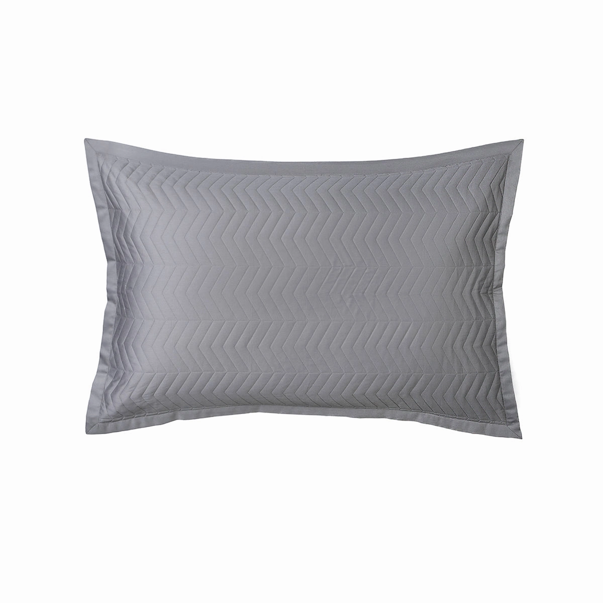 Colorart Penelope Quilted Pillow Sham Set of 2 Flint Grey