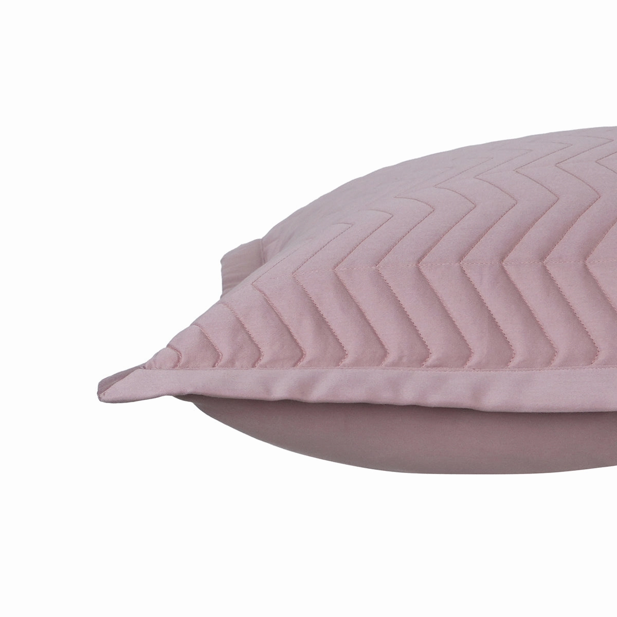 Colorart Penelope Quilted Pillow Sham Set of 2 Misty Rose