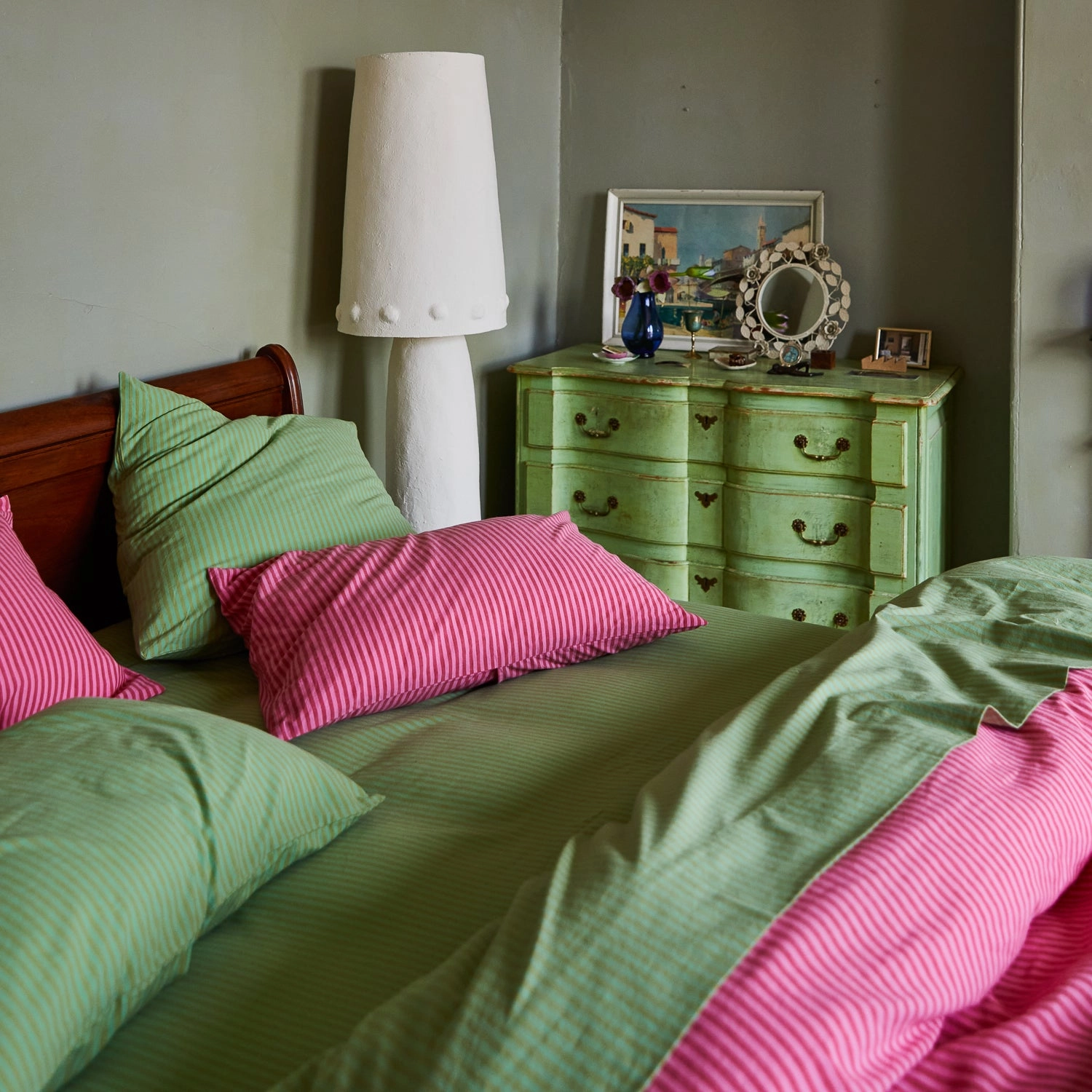 Cordell Cotton Pillowcase Set - Scarlet