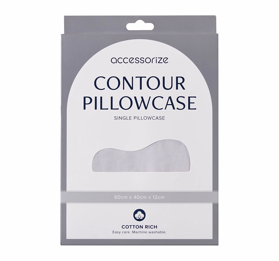 Cotton Blend Contour Pillowcase Charcoal