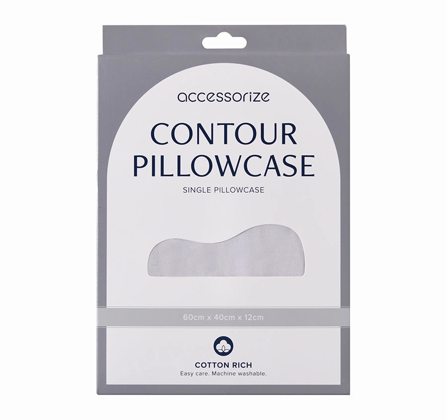 Cotton Blend Contour Pillowcase White