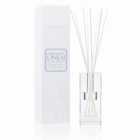 Crisp White Linen 140ml Bevelled Crystal Diffuser by Abode Aroma