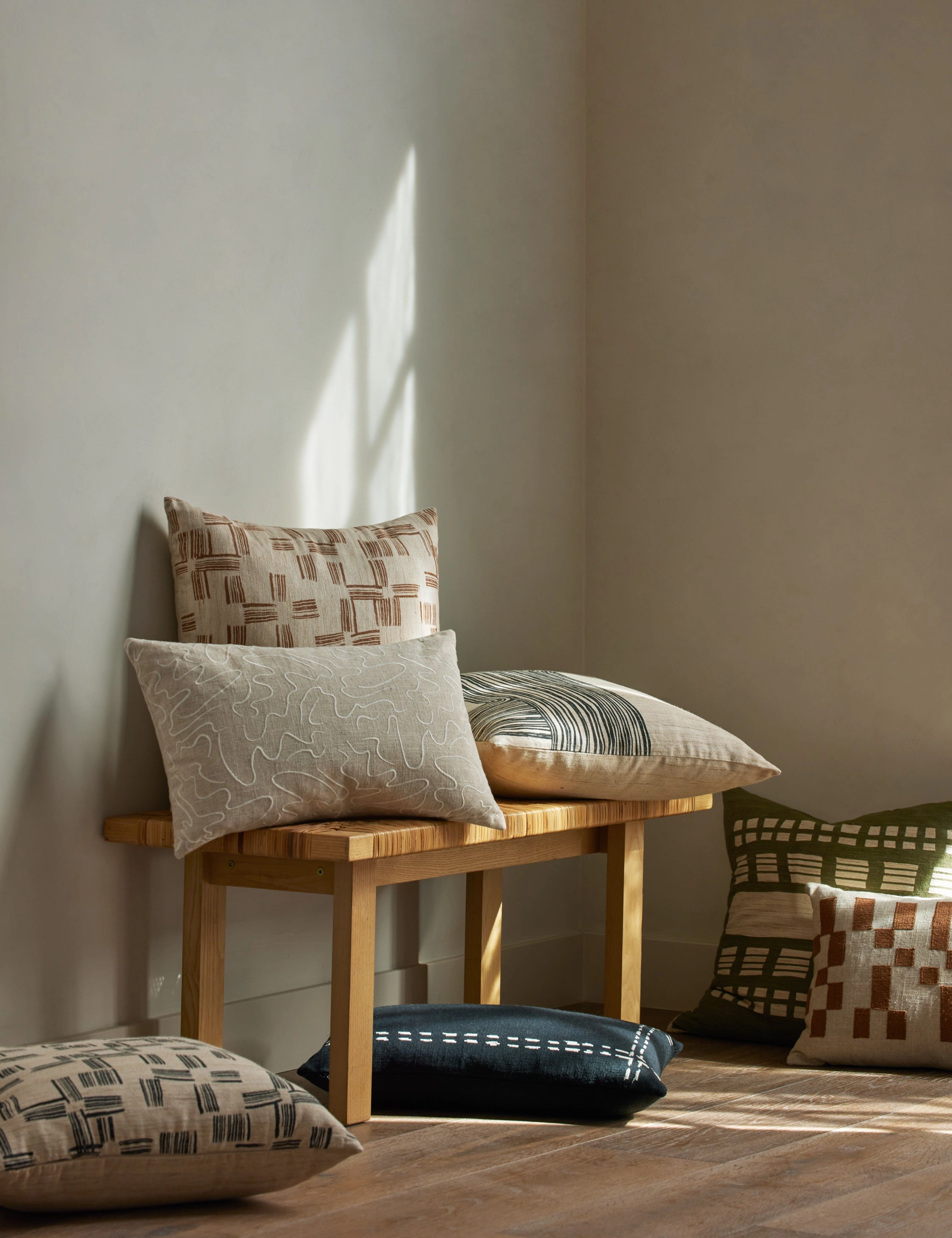 Crossmarks Silk Pillow by Élan Byrd