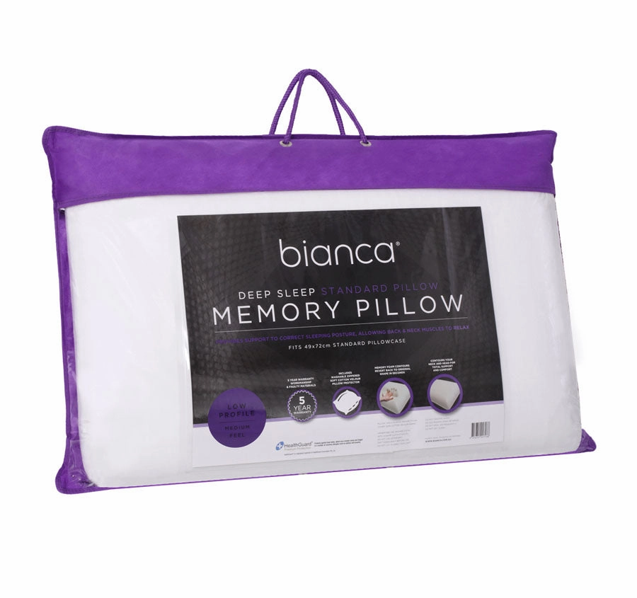 Deep Sleep Low Profile Memory Foam Pillow