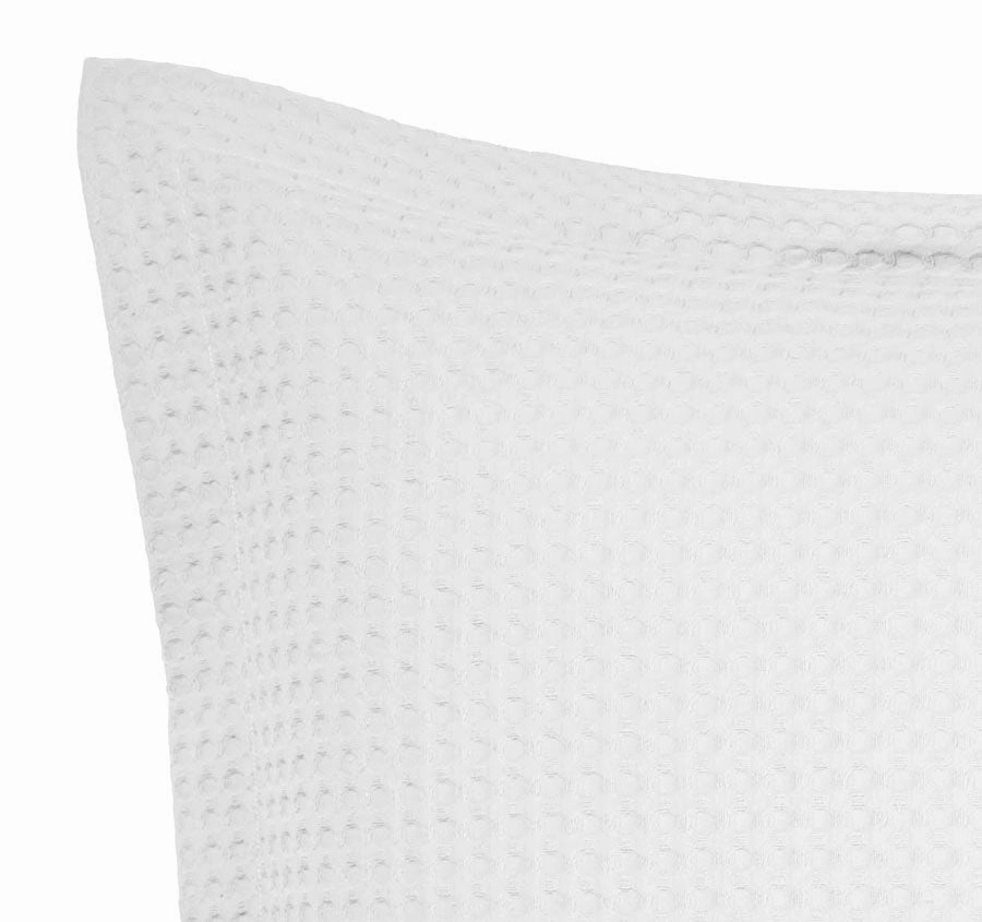 Deluxe Waffle European Pillowcase White