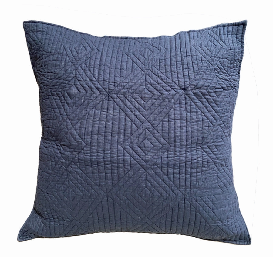 Diamond European Pillowcase Navy