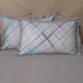 Eclectic Geo Rhombus Pillow Sham Set Grey