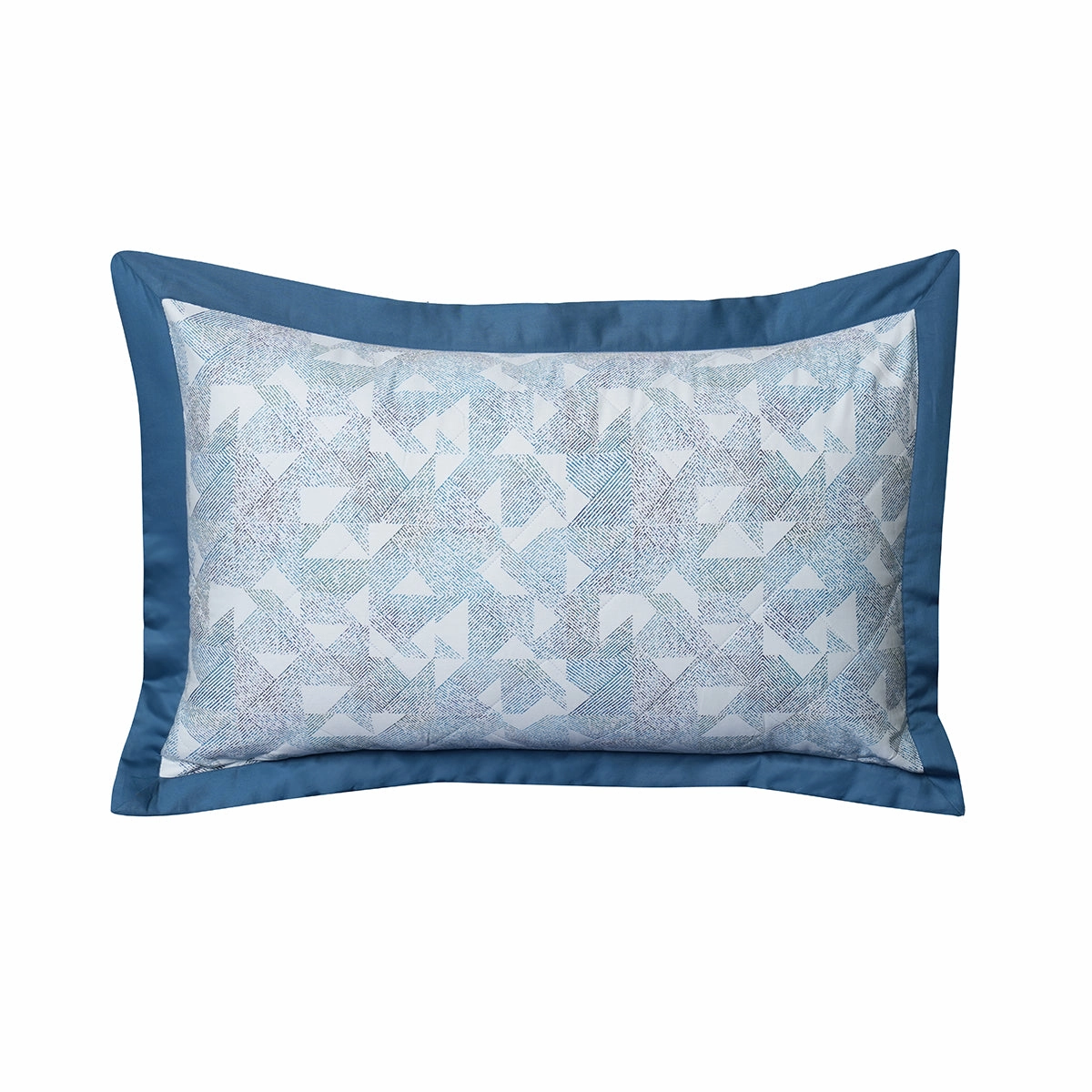 Eclectic Geo Triangle Pillow Sham Set Blue