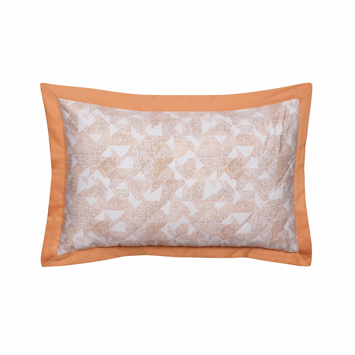 Eclectic Geo Triangle Pillow Sham Set Rust