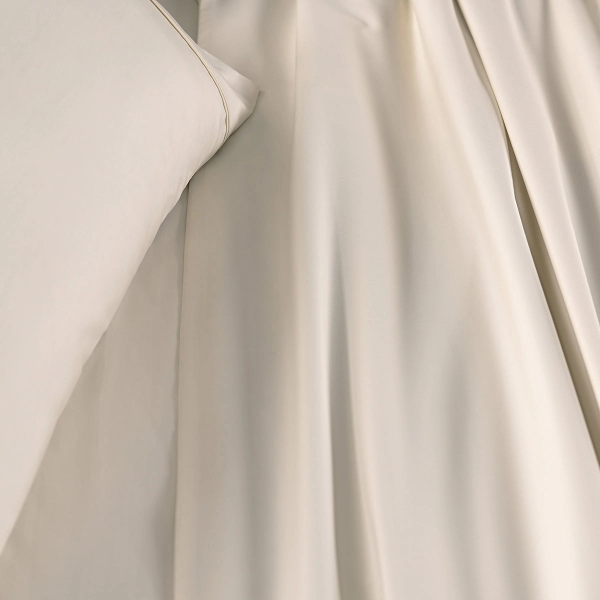 Eden Crisp & Light Weight 100% Cotton Solid Beige Bed Sheet with Pillow Case